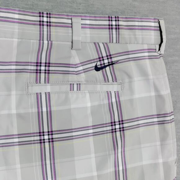 Nike Golf Dri-Fit Shorts Men's 40 x 12" Plaid Performance Stretch Lightweight - Picture 5 of 15
